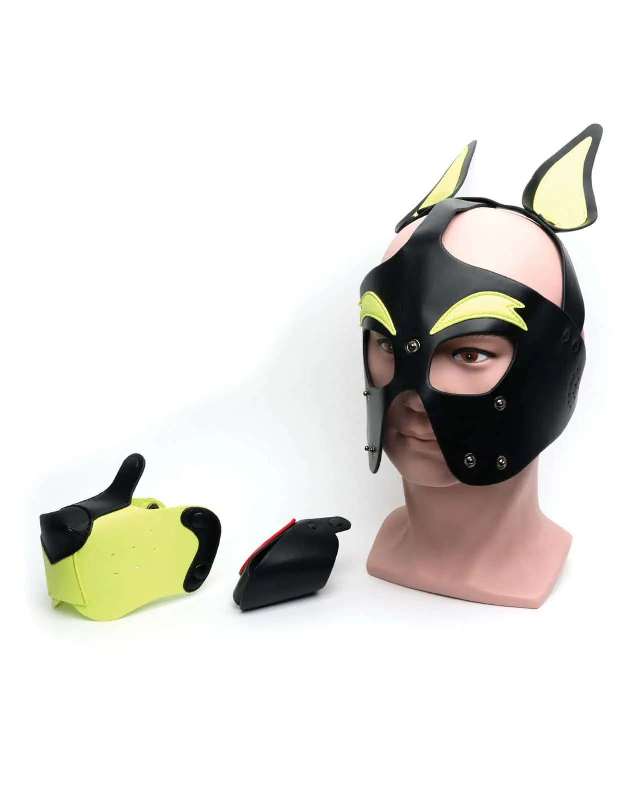 Playful Pup Hood - O/S Black/Yellow - Image 4