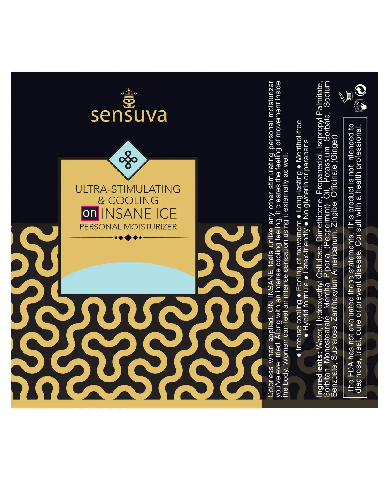 Sensuva Ultra Stimulating & Cooling ON Insane Ice Personal Moisturizer - 4.2 oz - Image 3