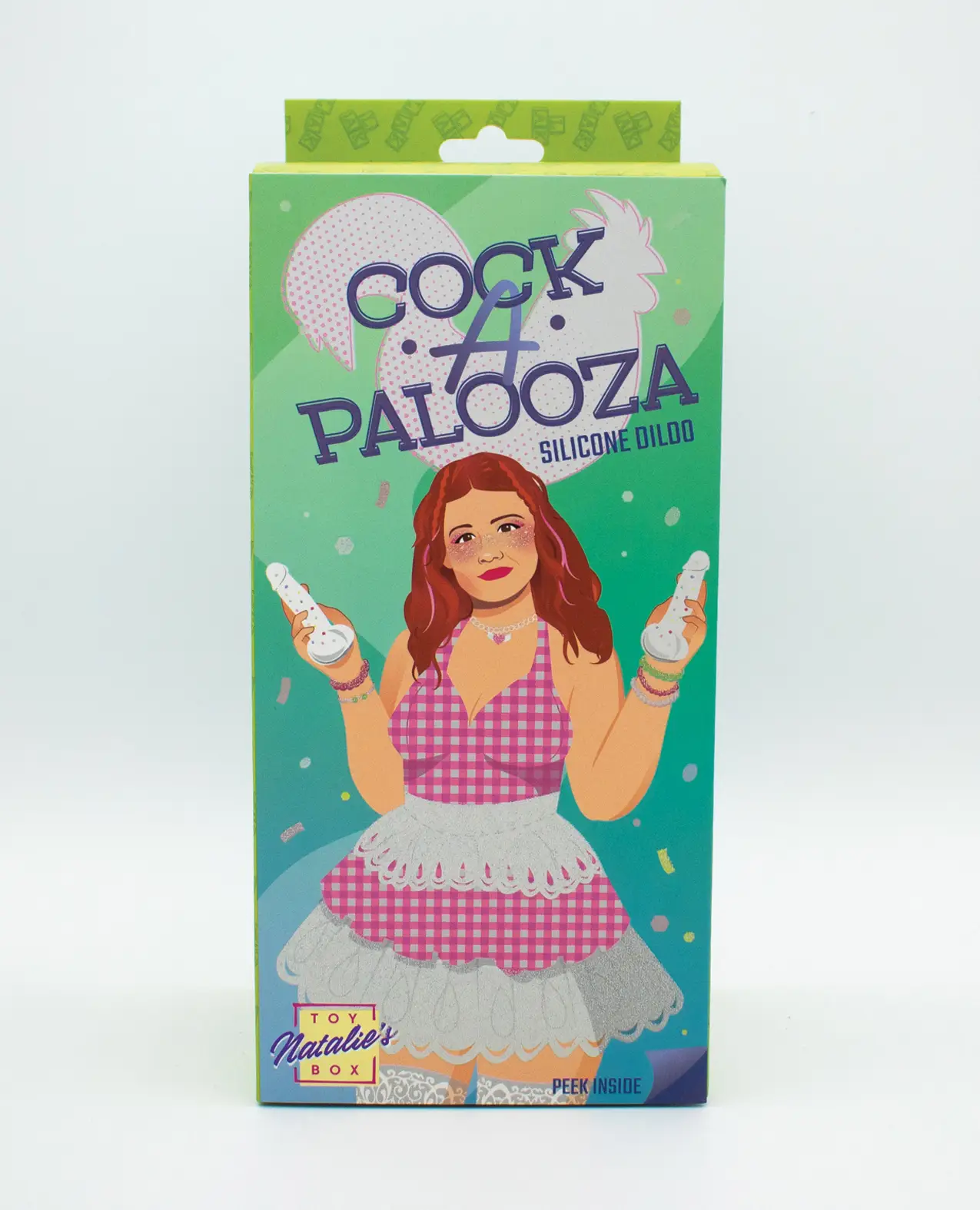 Natalie's Toy Box Cock-A-Palooza Confetti Silicone Dildo - Image 2