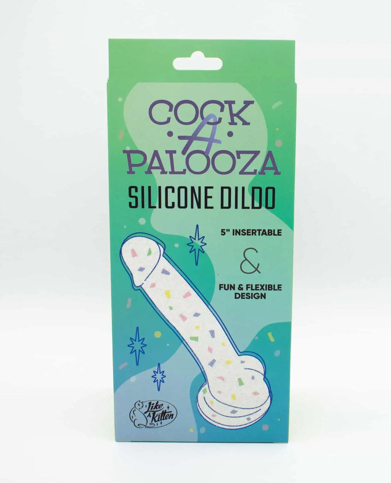 Natalie's Toy Box Cock-A-Palooza Confetti Silicone Dildo - Image 4