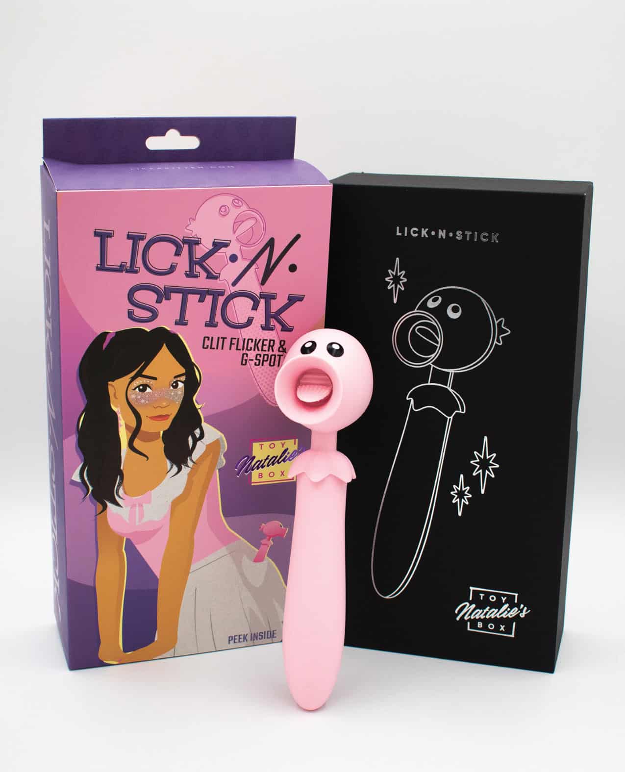 Buy Natalies Toy Box Lick n Stick Clit Flicker & G-Spot Vibe - Pink |  Jack and Jill Adult