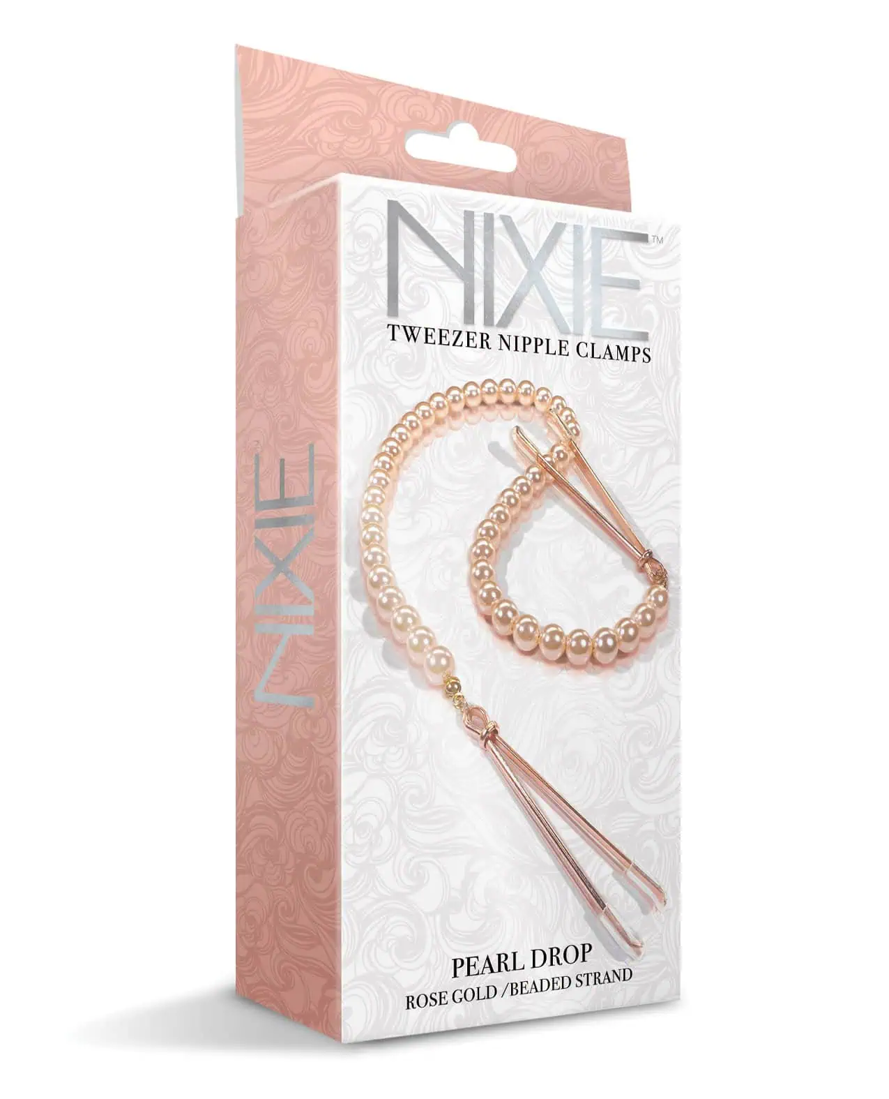 Nixie Pearl Drop Tweezer Nipple Clamps - Rose Gold - Image 4