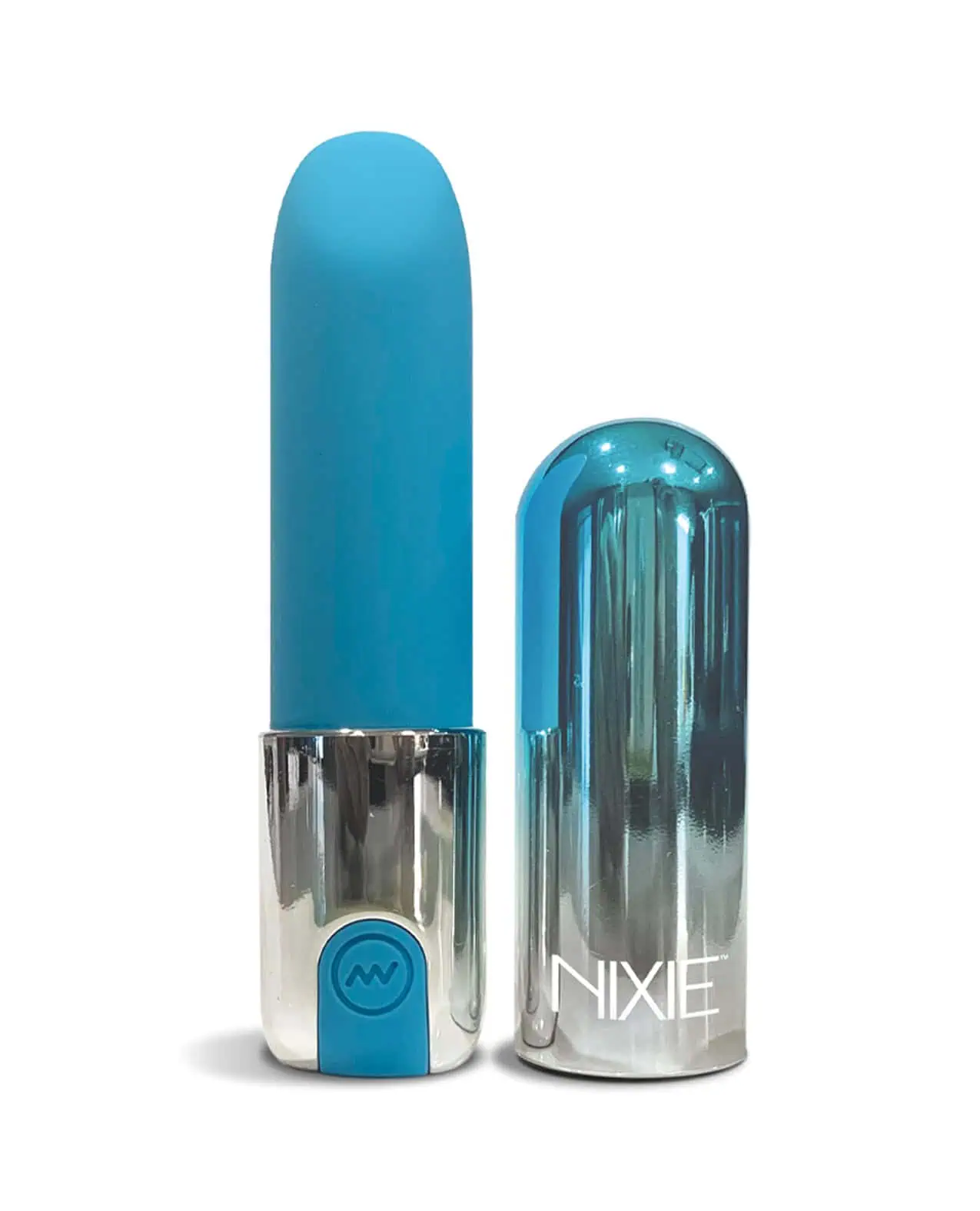 Nixie Smooch Rechargeable Lipstick Vibrator - Blue Ombre - Image 3