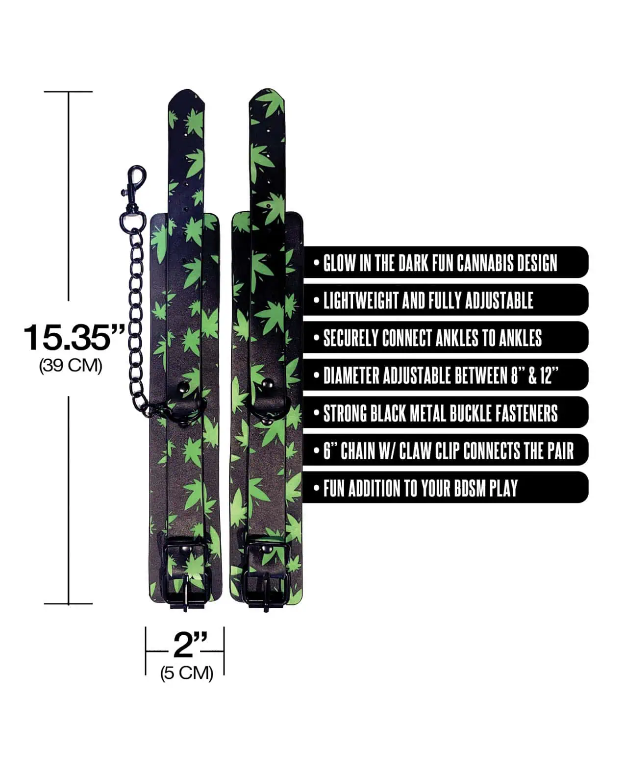 Stoner Vibes Glow in the Dark Wrist Cuffs - Image 4