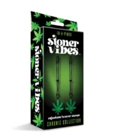 Stoner Vibes Glow In the Dark Adjustable Tweezer Nipple Clamps - Image 1