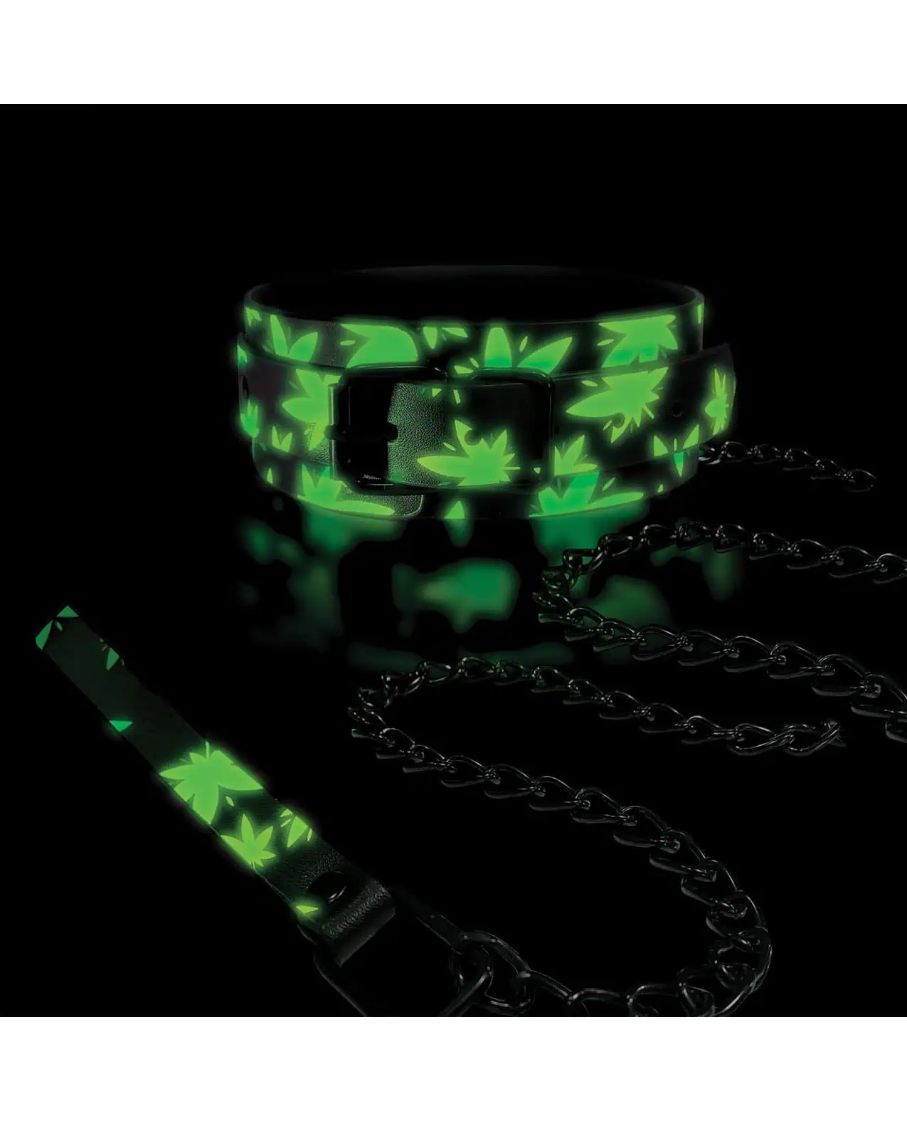 Stoner Vibes Glow in the Dark Collar & Leash - Image 3