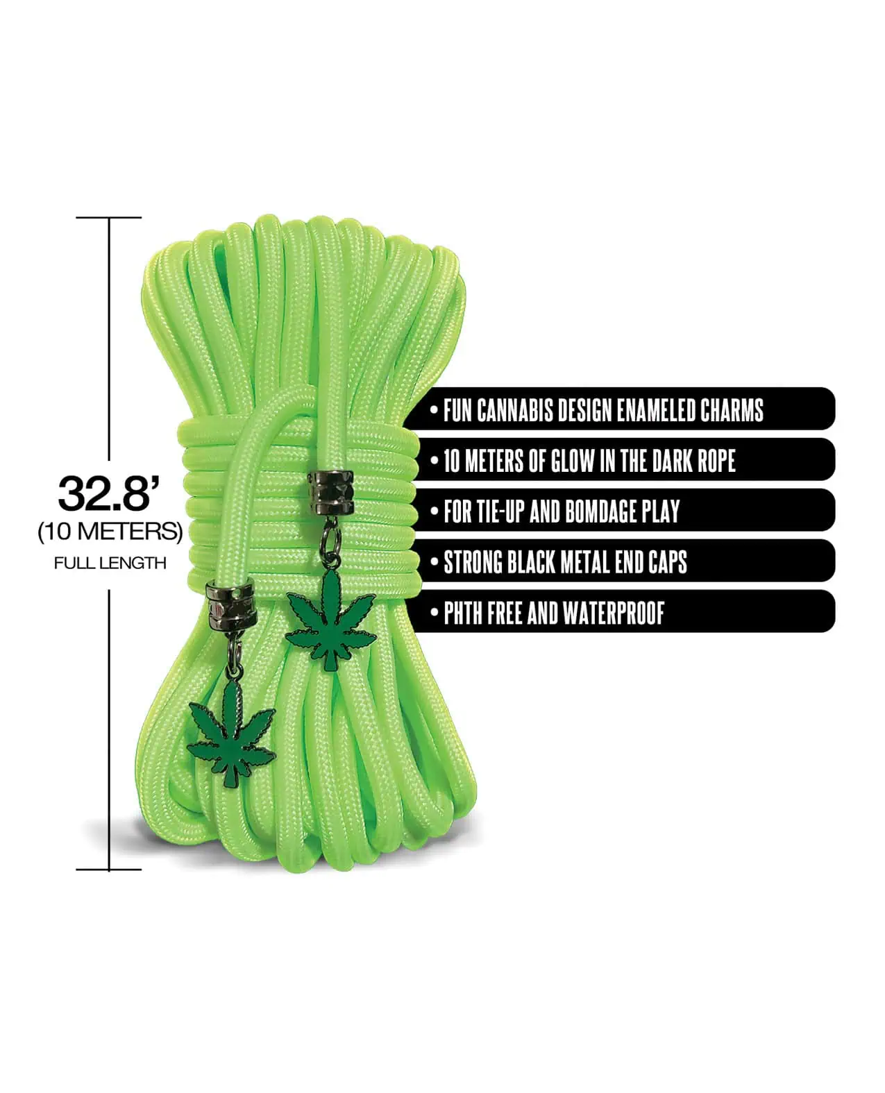 Stoner Vibes Glow in the Dark Rope - Green - Image 4