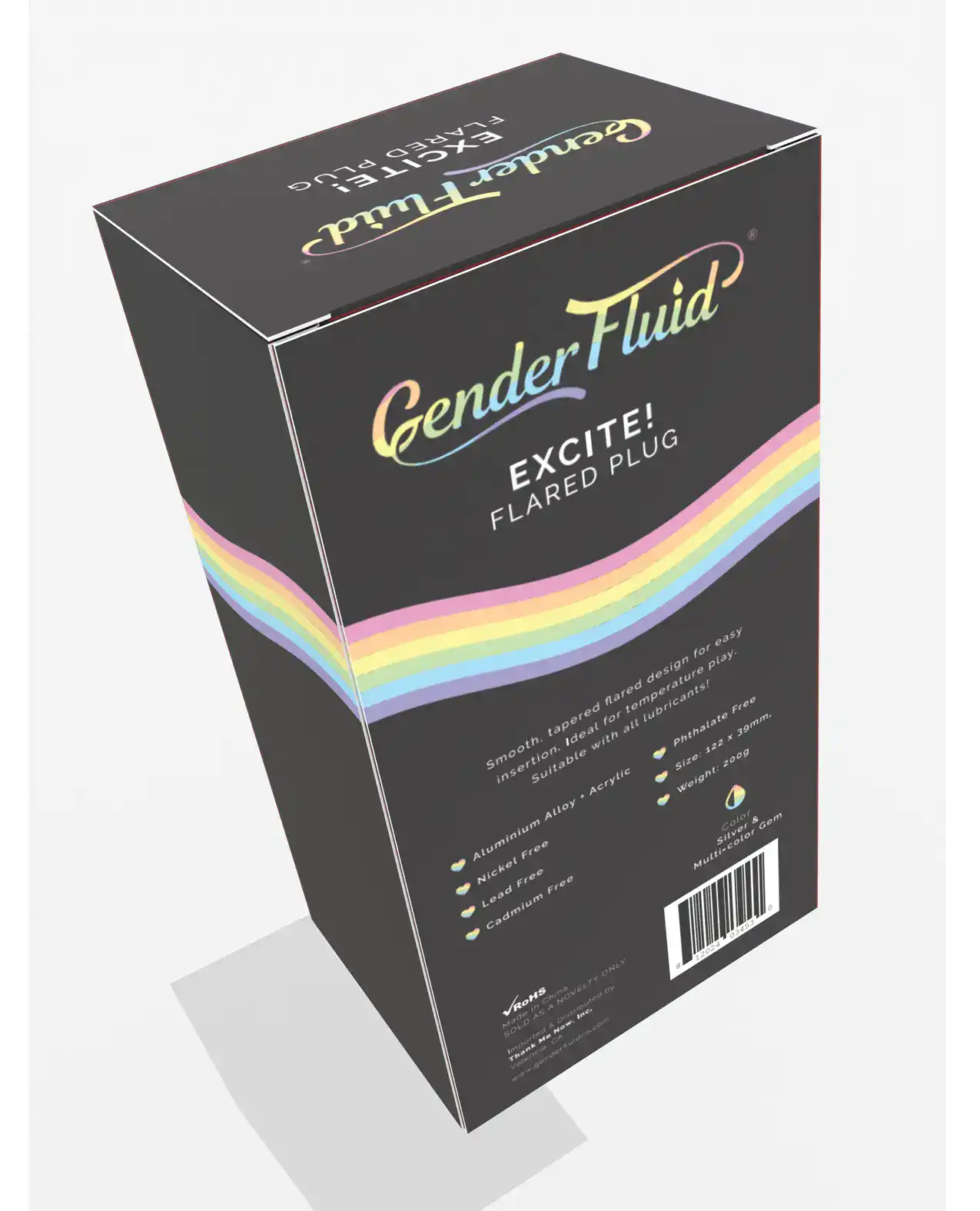 Gender Fluid Excite! Flared Plug - Silver - Image 2