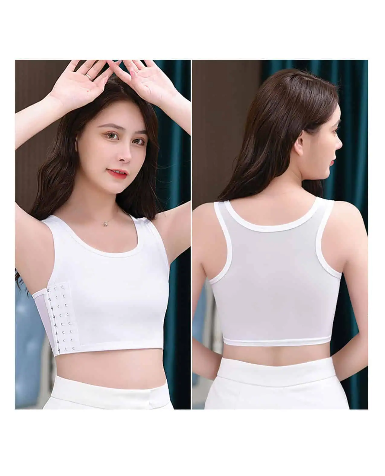 Gender Fluid Chest Compression Binder  - XXL White - Image 2