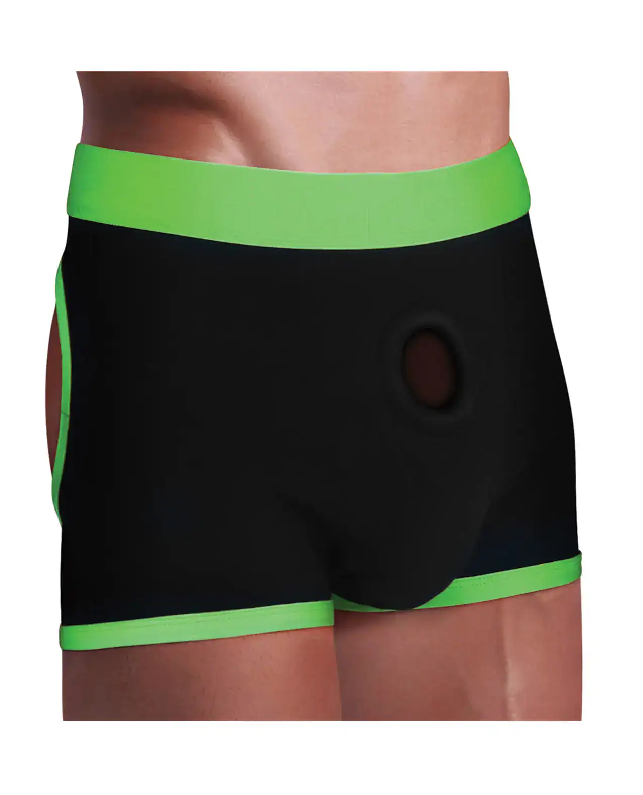 Get Lucky Strap On Boxers - XS-S Black/Green - Image 2