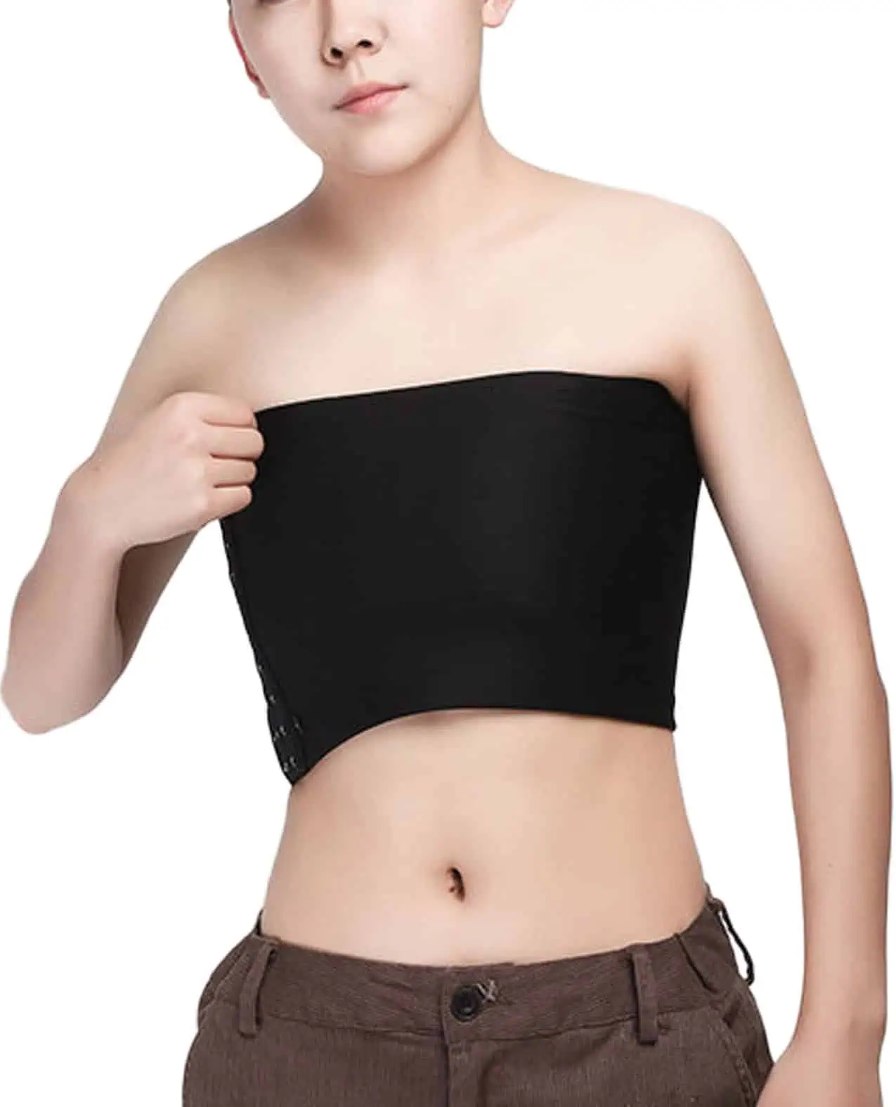 Gender Fluid Strapless Chest Compression Binder - XXXL Black - Image 2