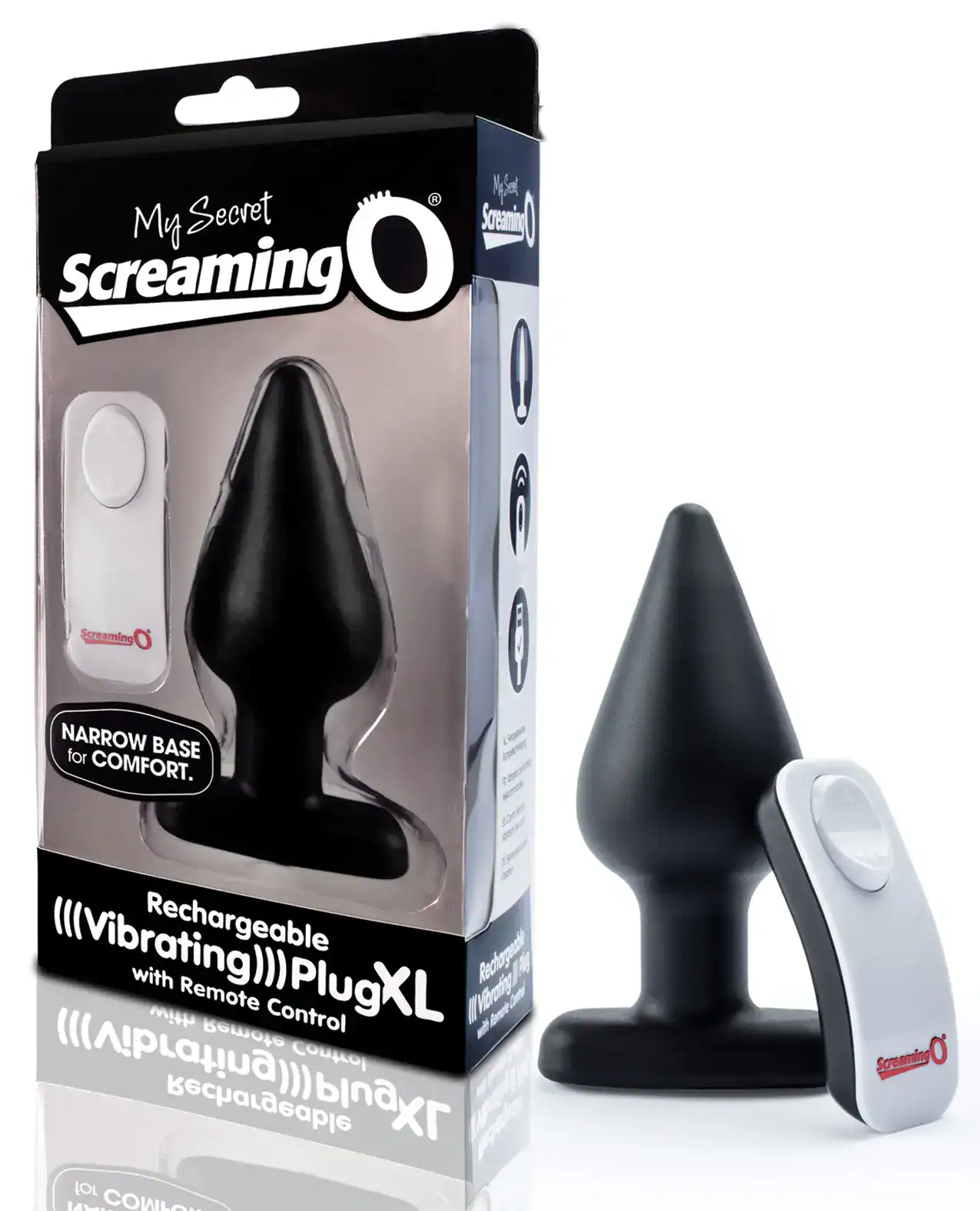 Screaming O My Secret Remote Vibrating XL Plug - Black - Image 3