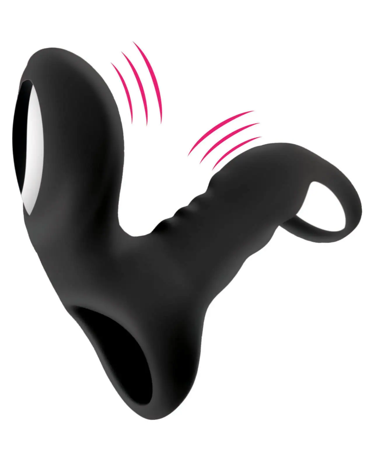 Bliss Shaft Rider Vibrating Cock Ring Sleeve - Black - Image 4