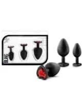 Blush Luxe Bling Plugs Training Kit - Black w/Red Gems - Image 3