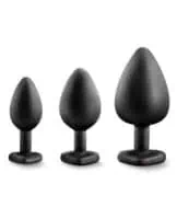 Blush Luxe Bling Plugs Training Kit - Black w/Red Gems - Image 4