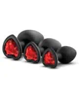 Blush Luxe Bling Plugs Training Kit - Black w/Red Gems - Image 5