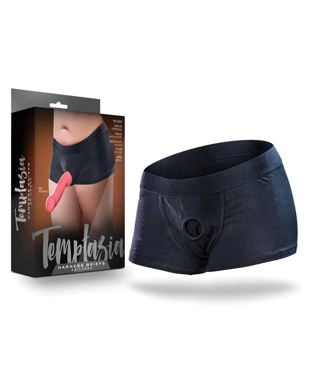Blush Temptasia Harness Briefs 2XL - Black - Featured Image