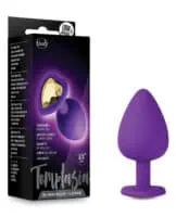 Blush Temptasia Bling Plug w/Gem Large - Purple - Image 3
