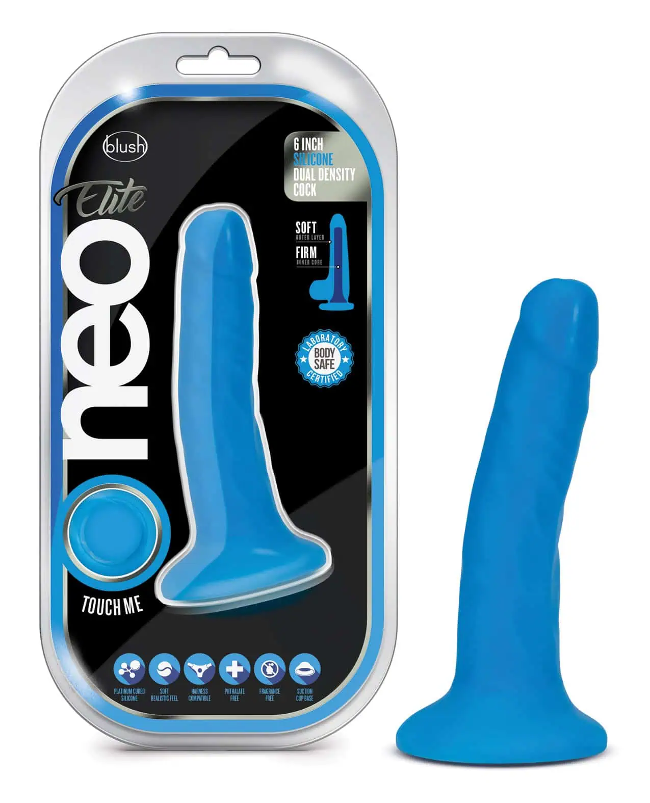 Neo Elite D Dense Cock W/balls 6 Blue - Image 3