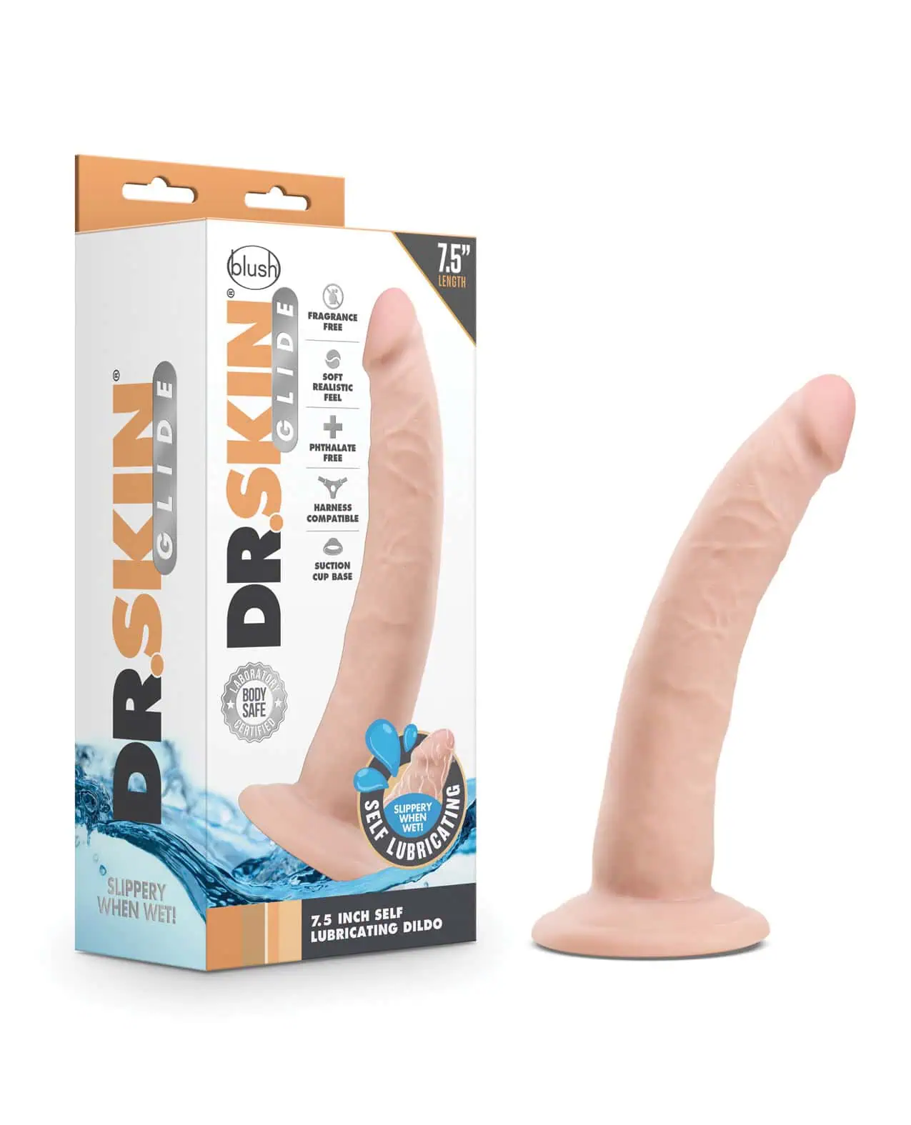 Dr Skin Glide Self Lube Dildo 7.5 Van - Image 3