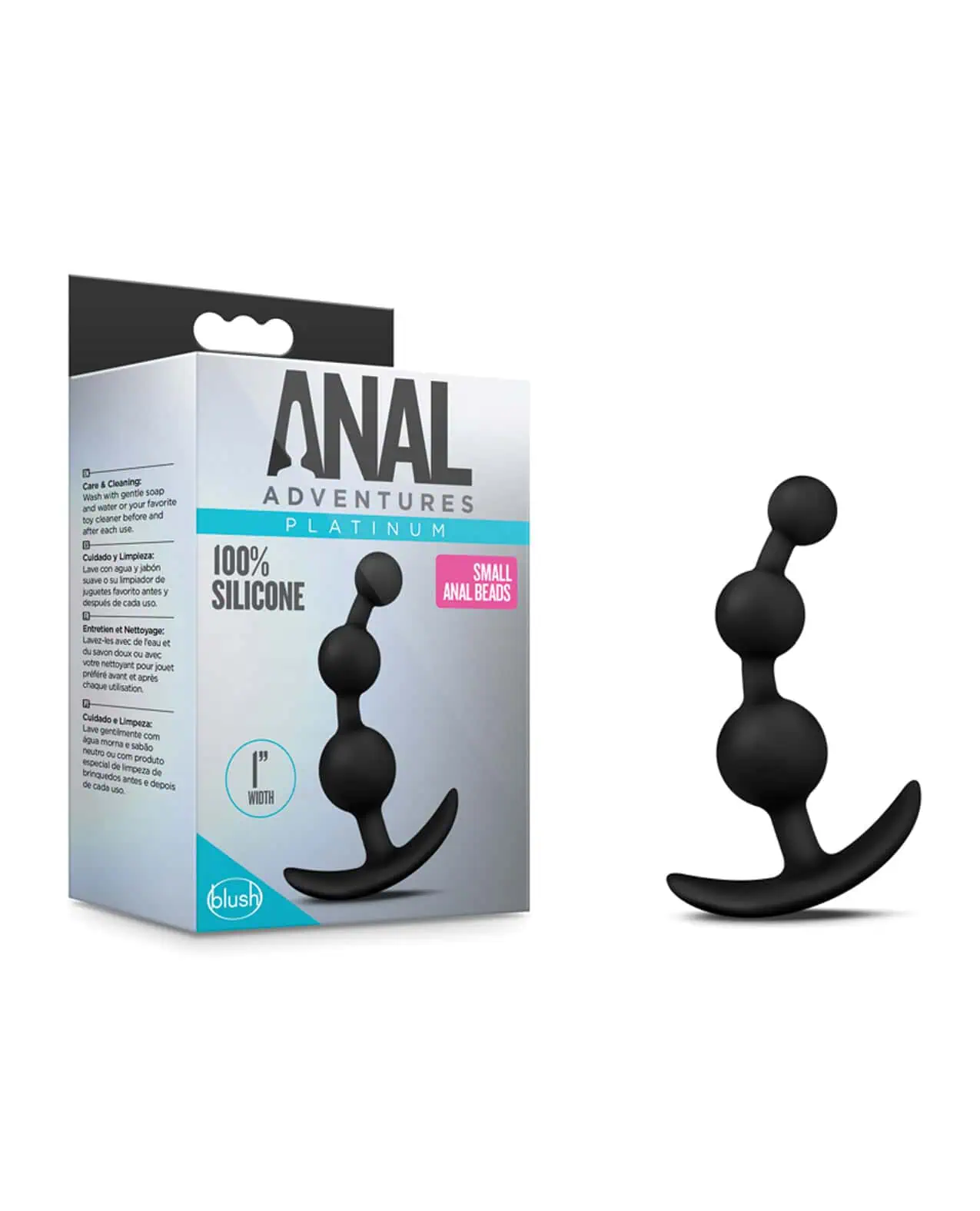 Blush Small Anal Beads - Black - Image 3