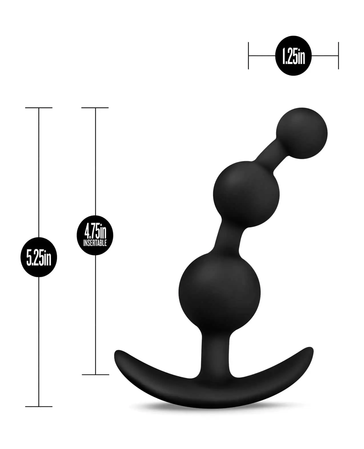 Blush Small Anal Beads - Black - Image 6