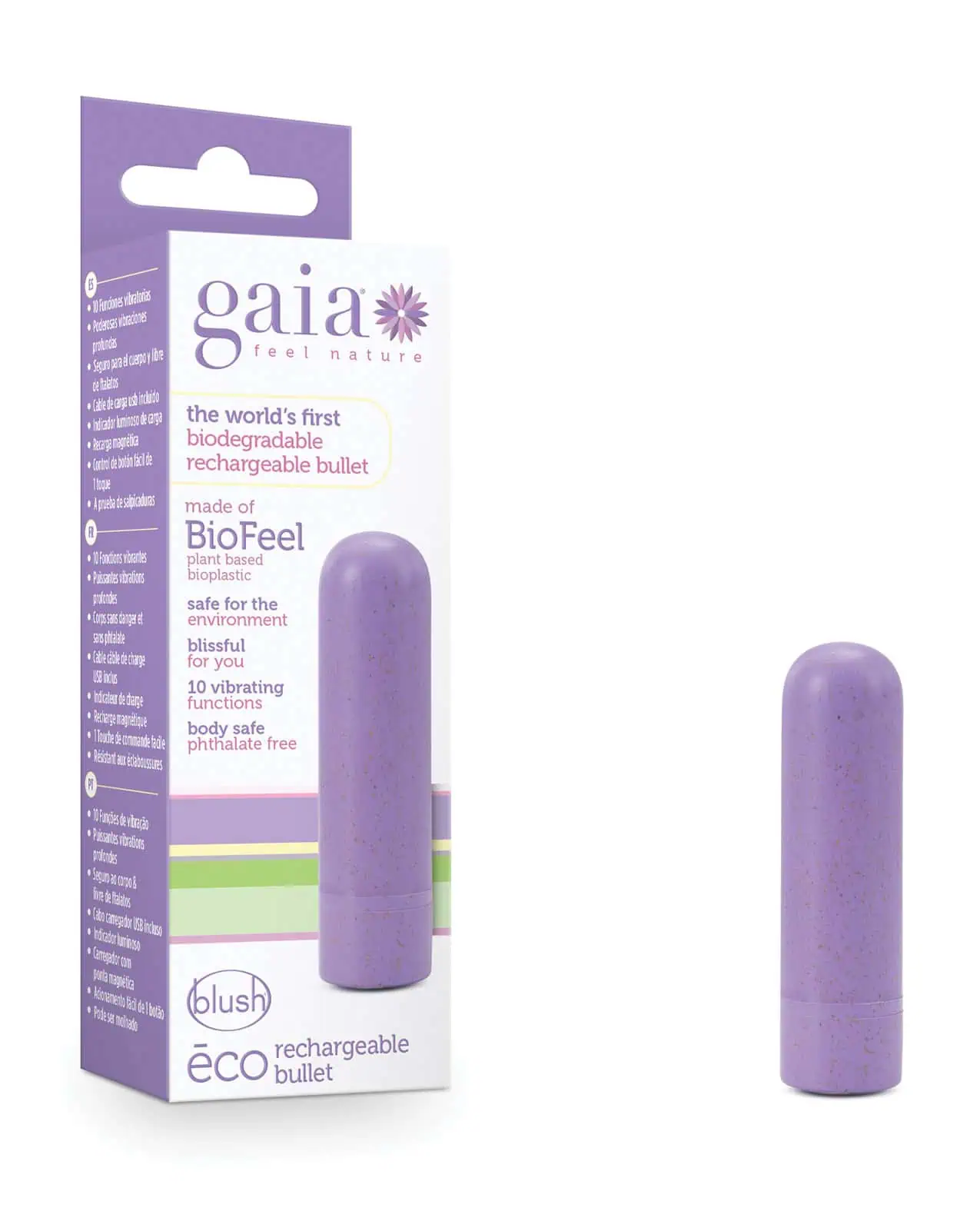 Blush Gaia Eco Rechargeable Bullet - Lilac - Image 3
