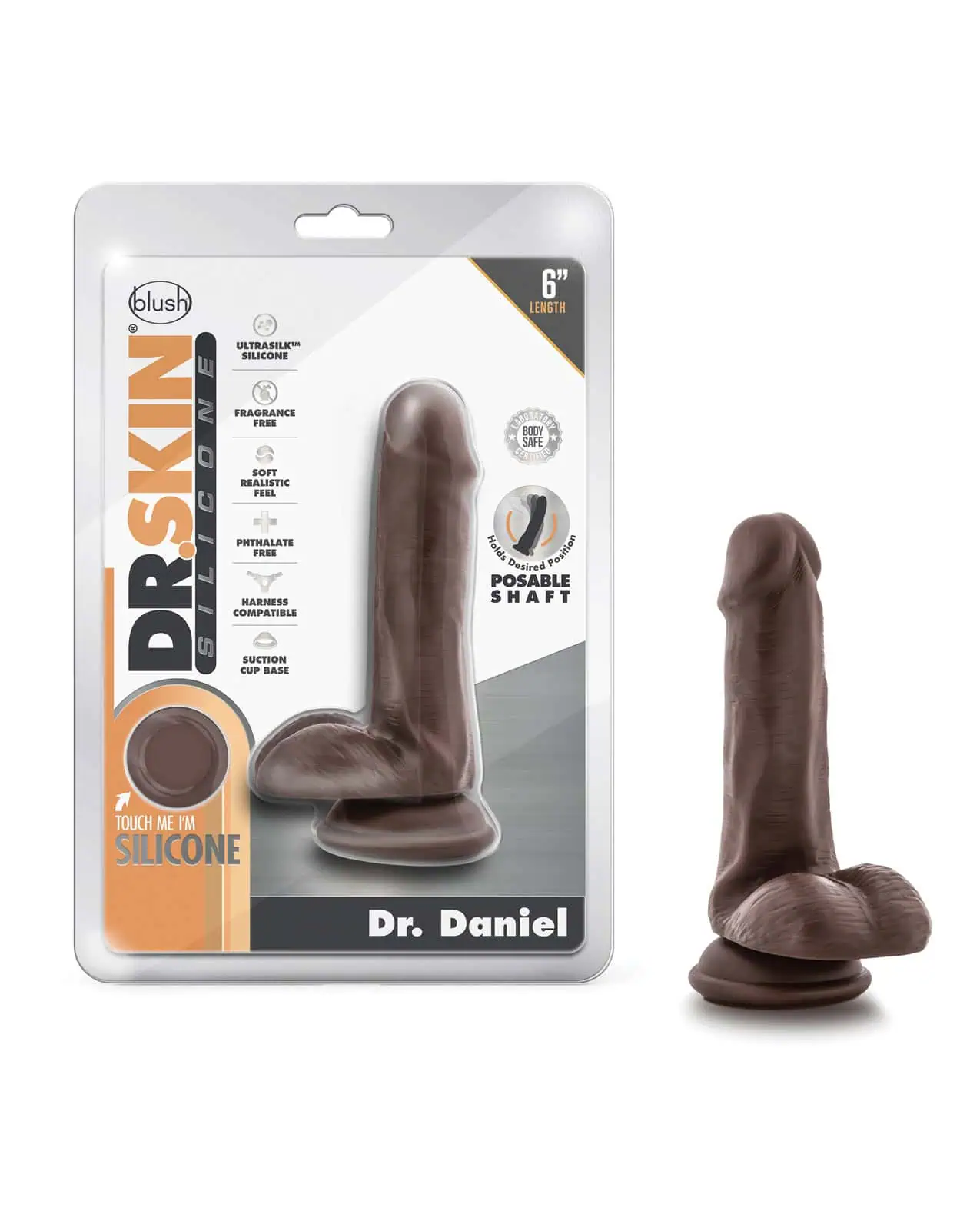 Dr Skin Dr Daniel 6 Dildo Chocolate - Image 3