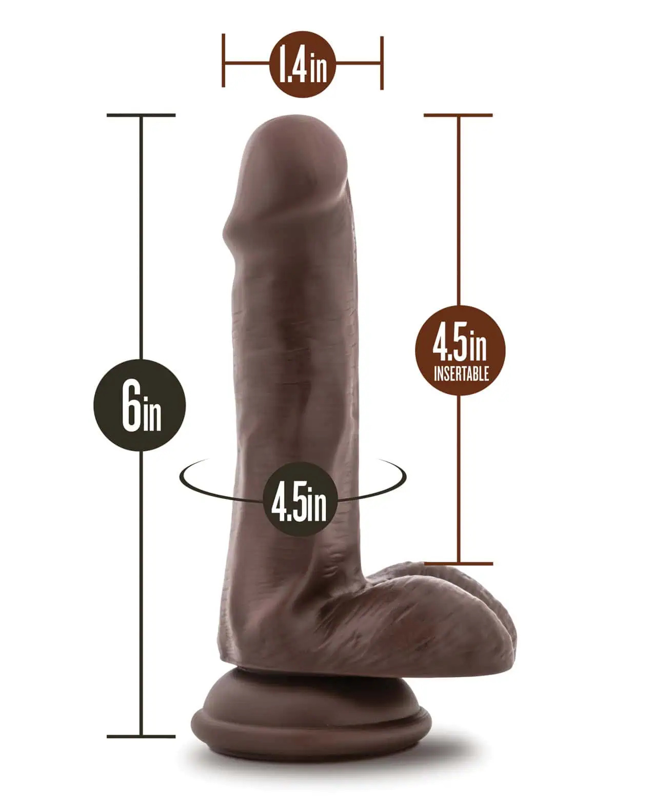 Dr Skin Dr Daniel 6 Dildo Chocolate - Image 6