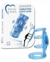 Doctor Love's Vibrating Cock Cage - Blue - Image 3
