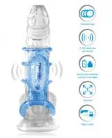 Doctor Love's Vibrating Cock Cage - Blue - Image 6
