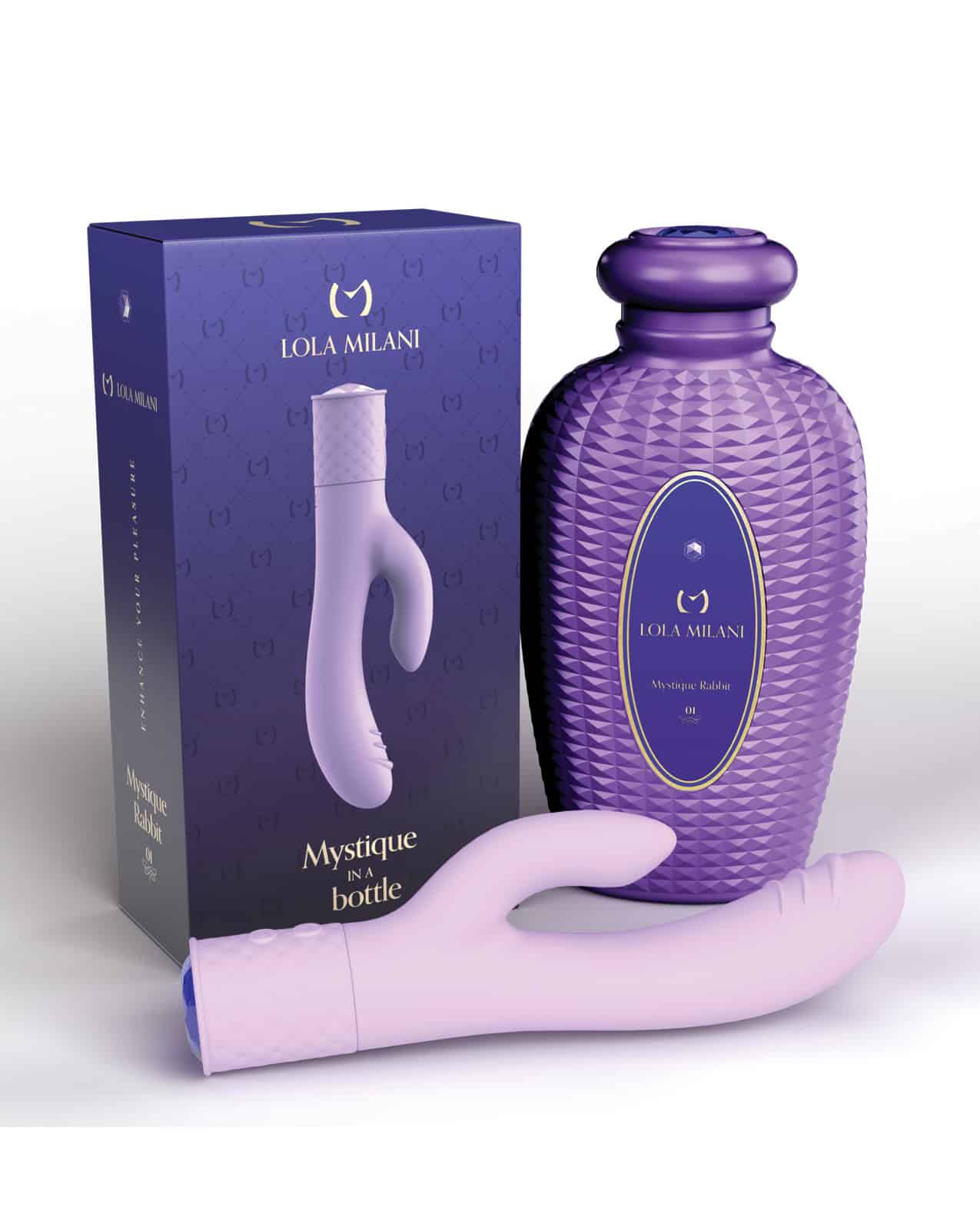 Buy Lola Milani Mystique Rabbit w/Orchid Bottle - Lilac | Jack and Jill Adult Buy Lola Milani Mystique Rabbit w/Orchid Bottle - Lilac | Jack and Jill Adult