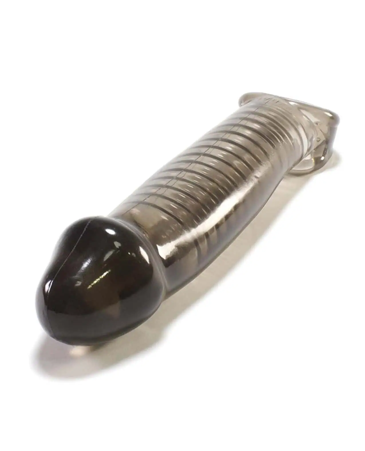 Oxballs Muscle Textured Cocksheath Penis Extender Sleeve Smoke Black 9.25 Inch - Image 5