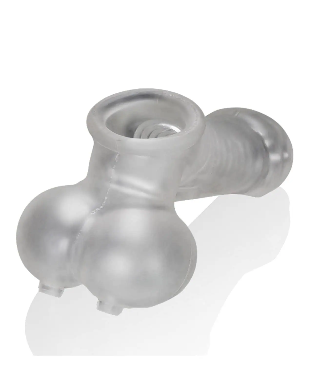 Oxballs Sackjack Wearable Jack Off Sheath - Clear Frost - Image 2