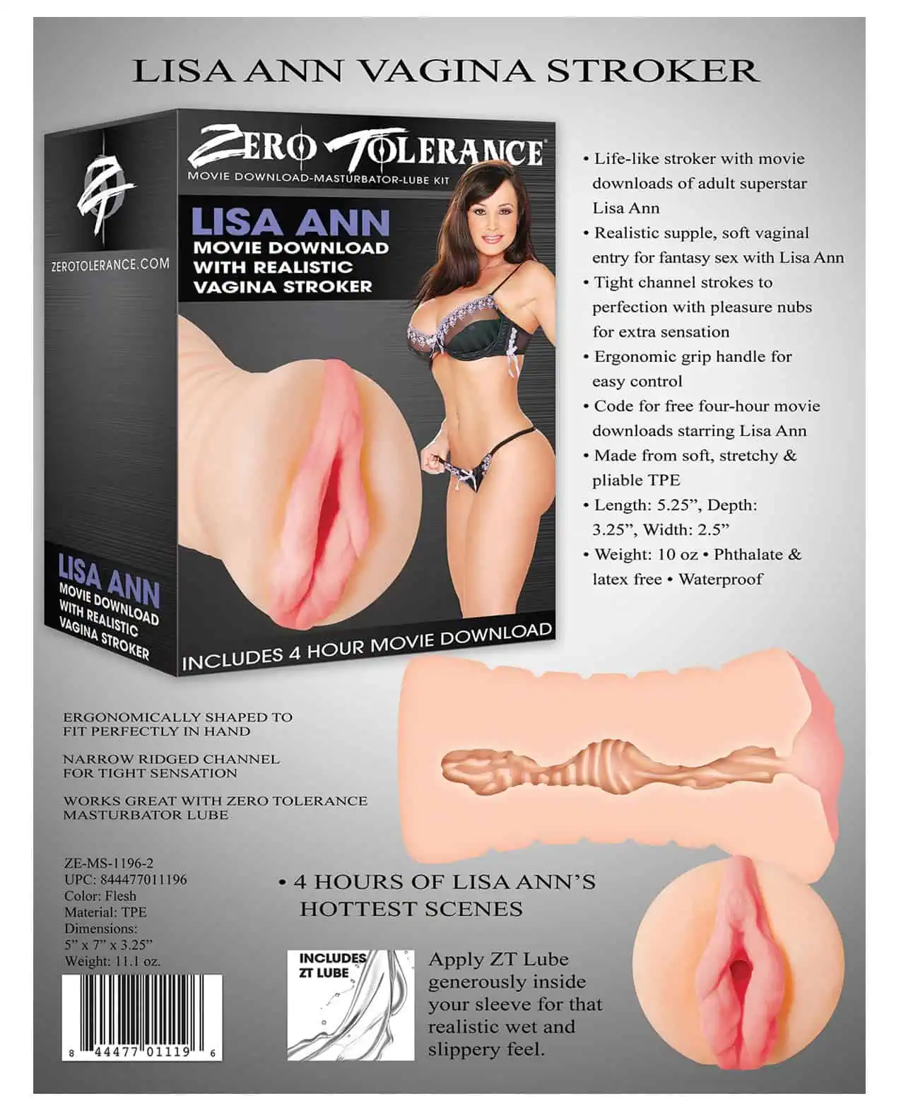 Zero Tolerance Lisa Ann Movie Download w/Realistic Vagina Stroker - Image 4