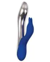 Evolved Bunny Bright Light Up Metallic Vibrator - Dark Blue - Image 4
