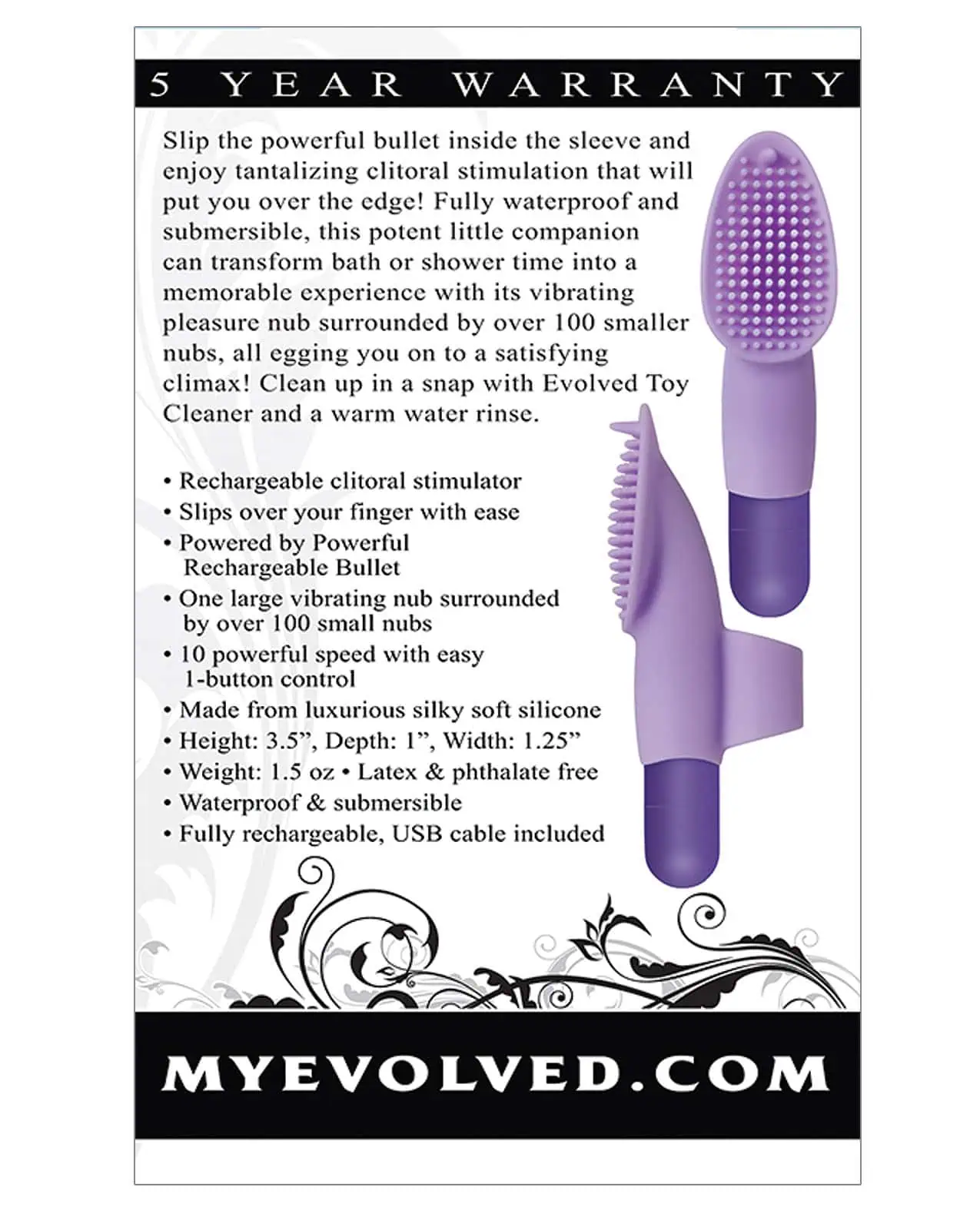Evolved Fingerific Rechargeable Bullet - Purple - Image 4