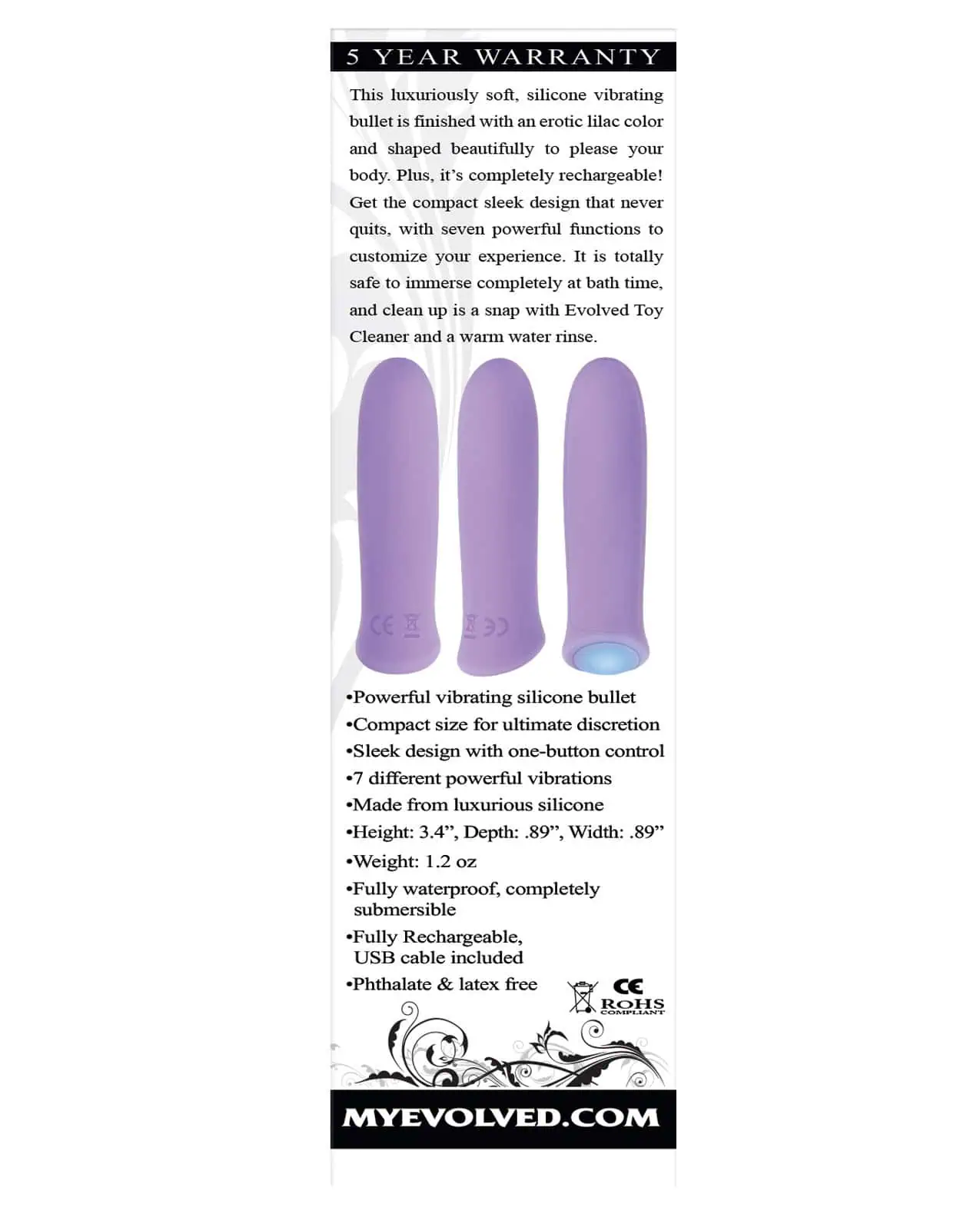 Evolved Purple Haze Rechargeable Bullet - Purple - Image 2