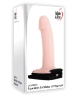 Adam & Eve Soft Hollow Strap On - Flesh - Image 1