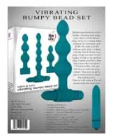 Adam & Eve Vibrating Anal Bumpy Bead Set - Teal - Image 4