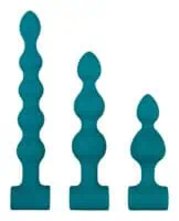 Adam & Eve Vibrating Anal Bumpy Bead Set - Teal - Image 5