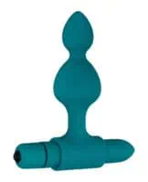 Adam & Eve Vibrating Anal Bumpy Bead Set - Teal - Image 6