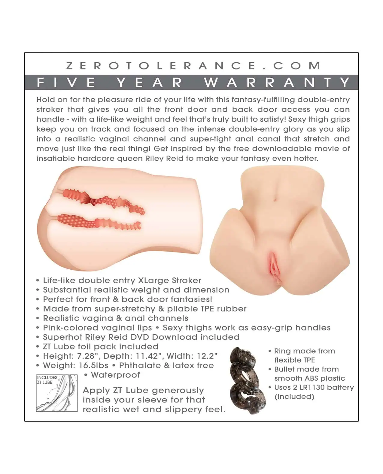 Zero Tolerance Riley Reid Large Body Stroker - Image 4