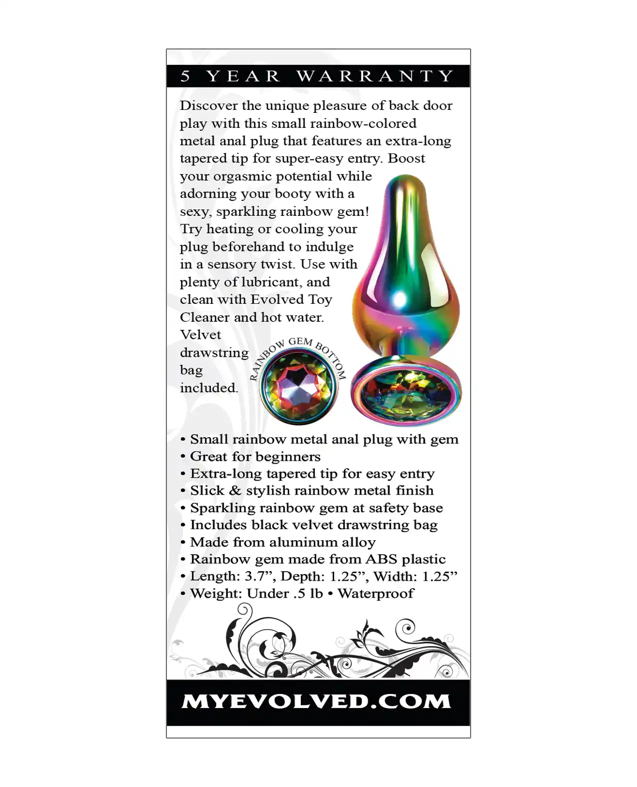 Evolved Rainbow Metal Plug - Small - Image 2