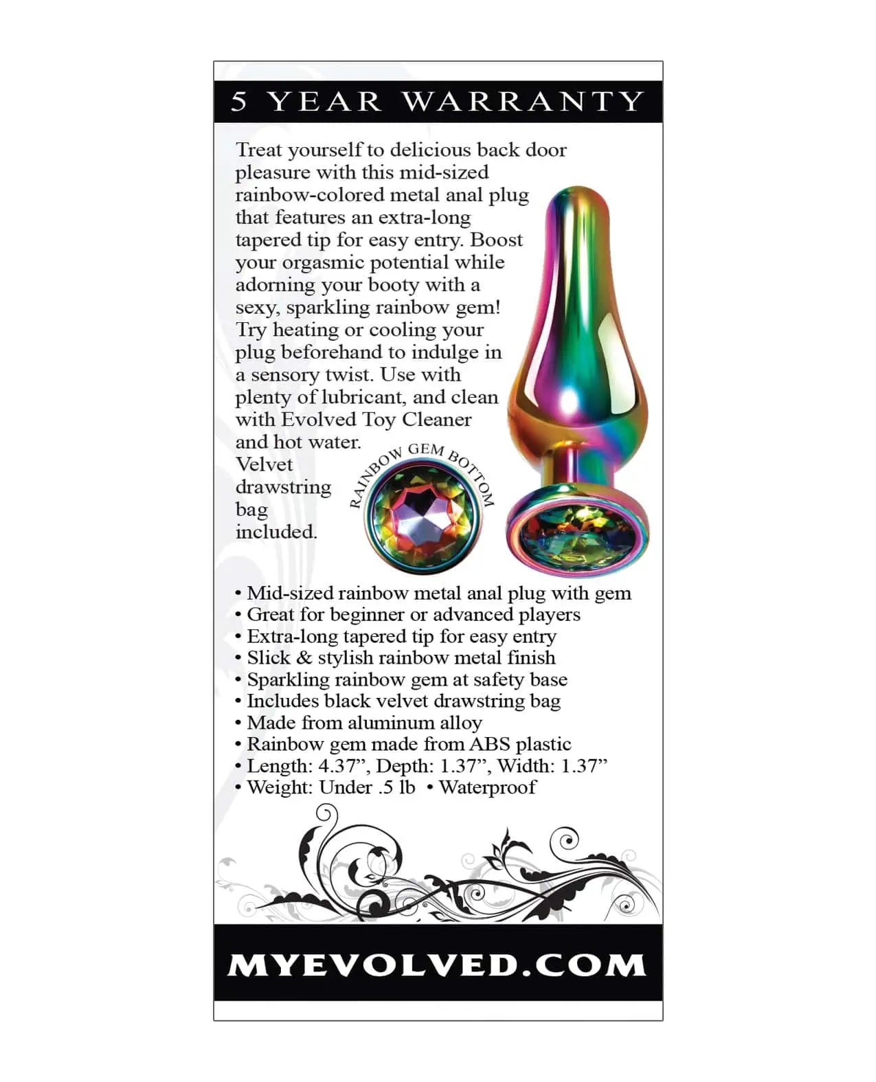 Evolved Rainbow Metal Plug - Medium - Image 2