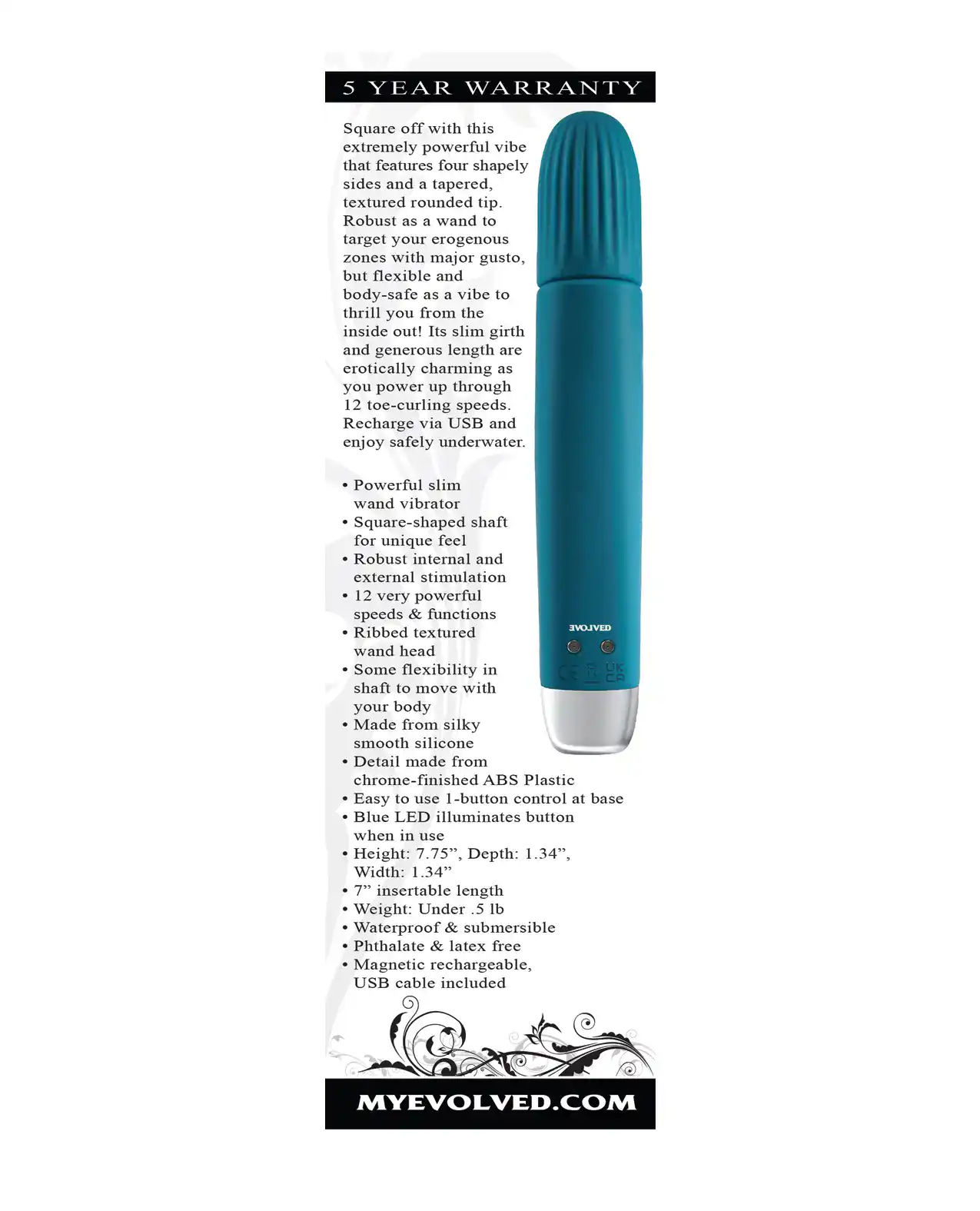 Evolved Super Slim Wand - Teal - Image 2