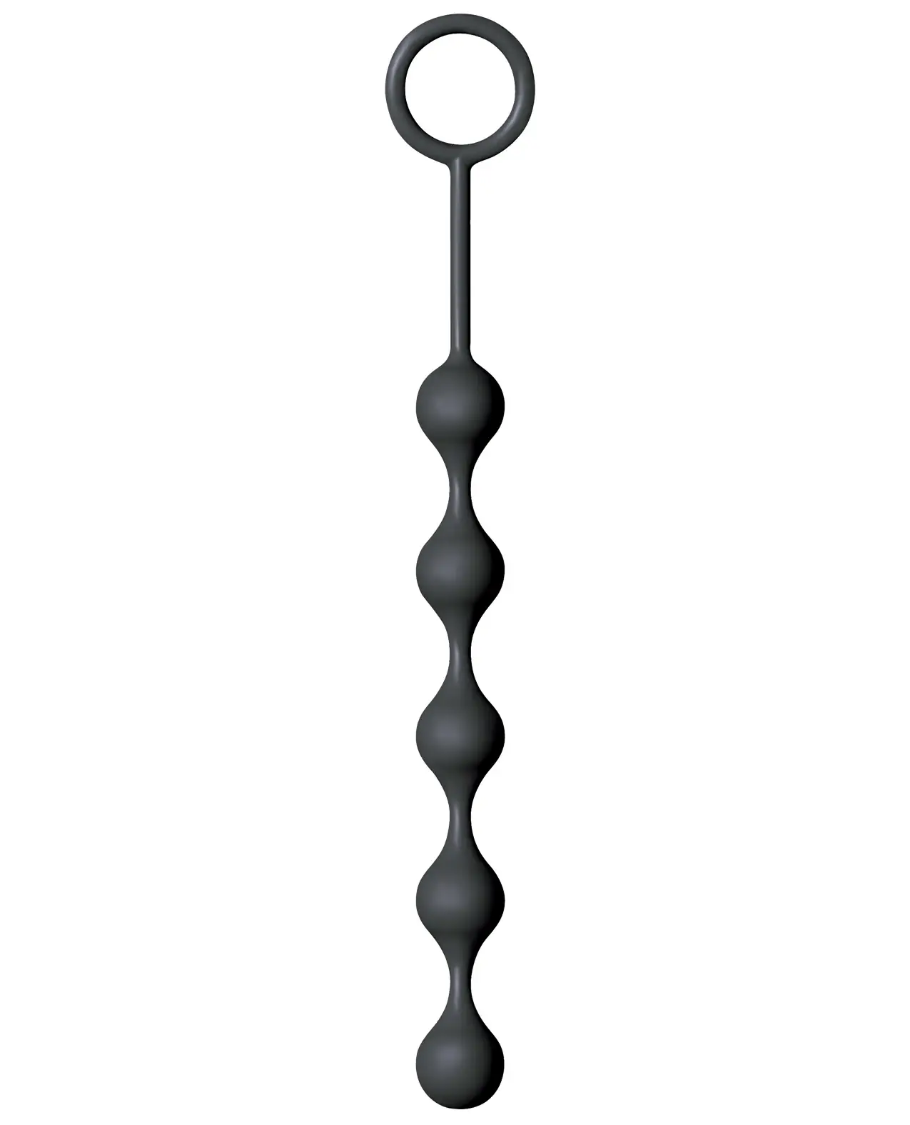The 9's S Drops Silicone Anal Beads - Black - Image 2