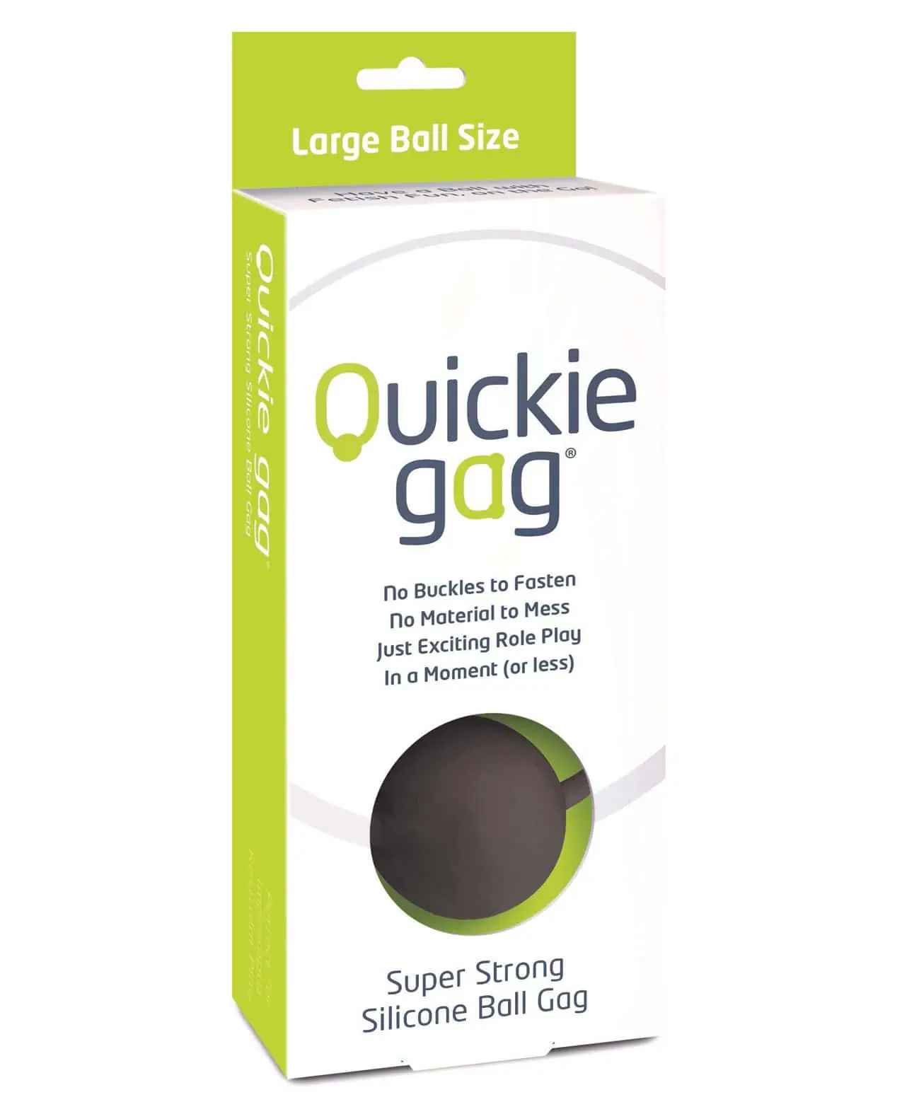 Quickie Ball Gag Large - Black - Image 2