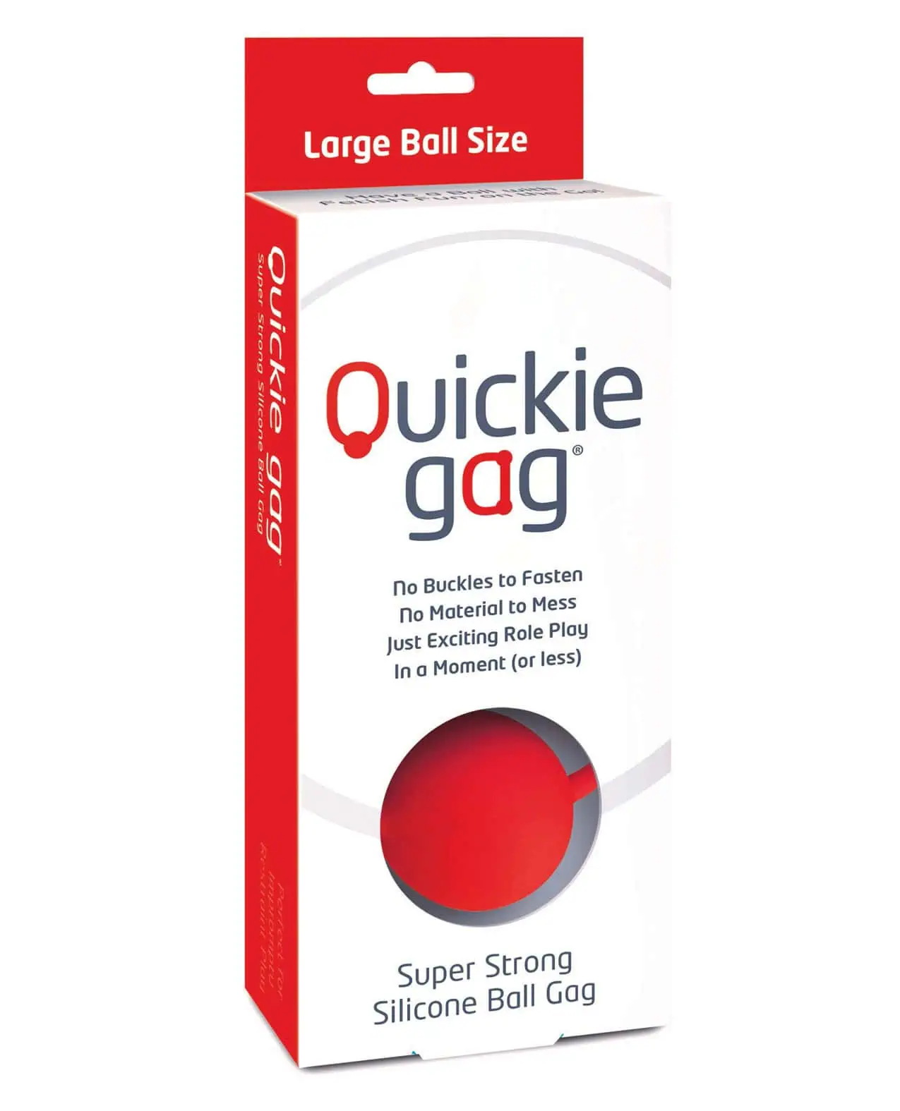 Quickie Ball Gag Large - Red - Image 2