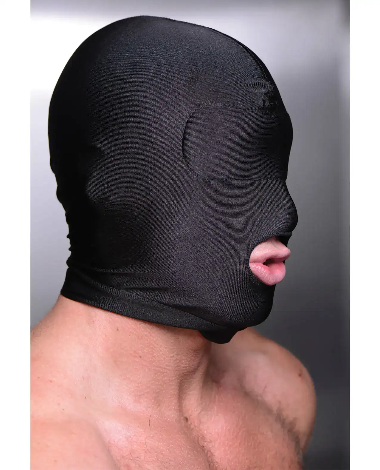 Master Series Disguise Open Mouth Hood With Padded Blindfold - Image 6